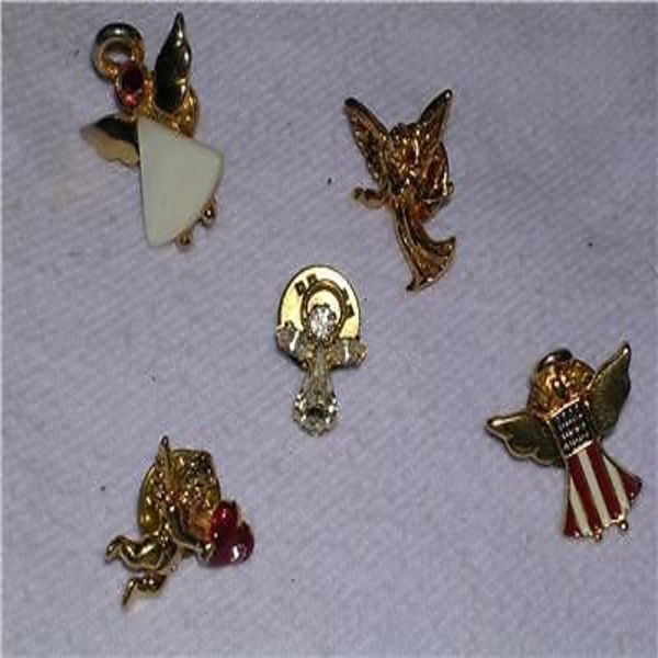 5 Angel Lapel Pins, Hat Pins, or Tie Tacs #17