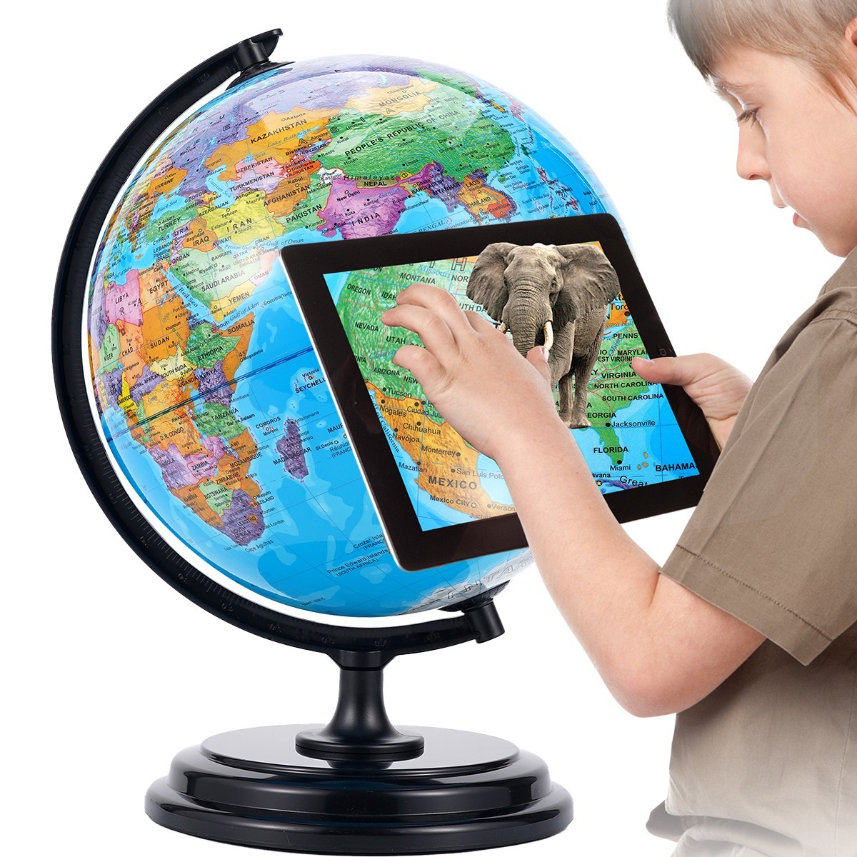 10inch World Globe Desktop Tabletop Globe Geography Teaching Globe for Children