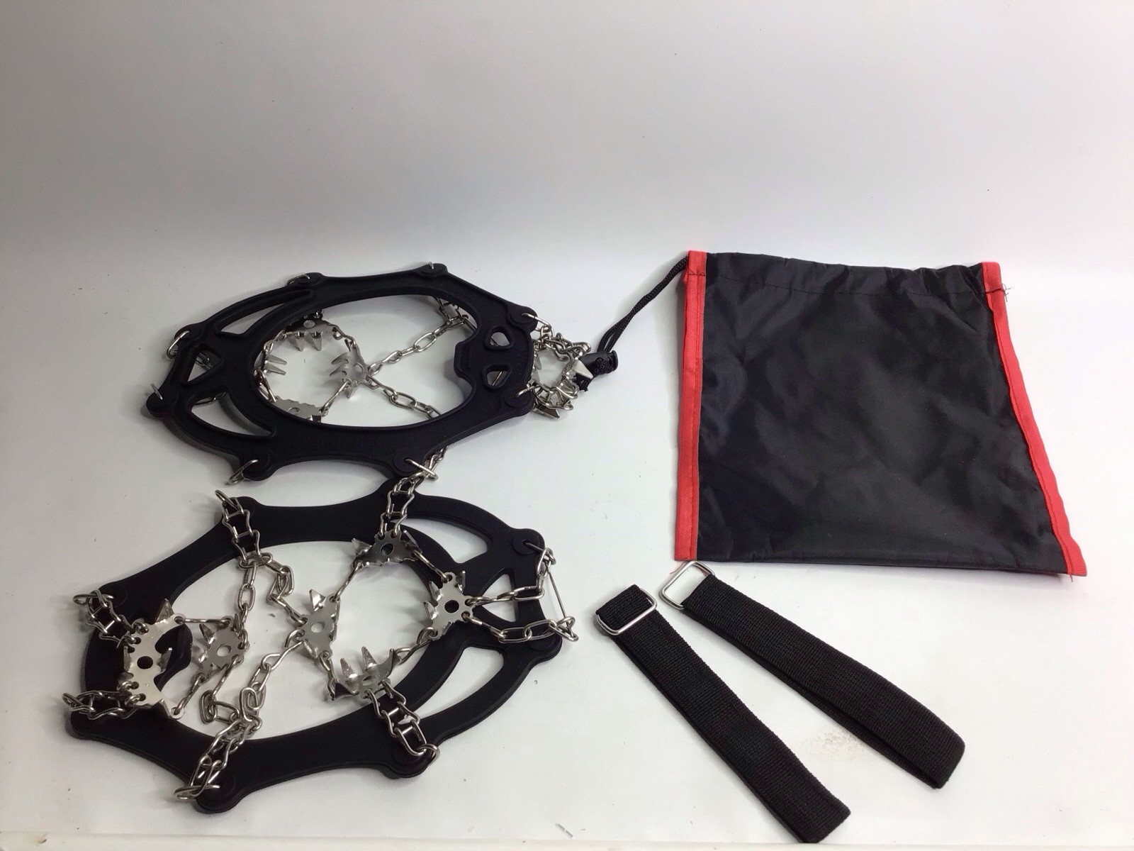 Crampons Ice Cleats 24 Spikes Anti Traction Snow Grips/Storage Bag Size L New