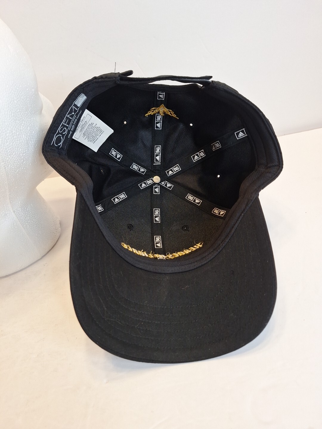 Adidas Golf Heroes Alliance Black Strapback Hat OSFM