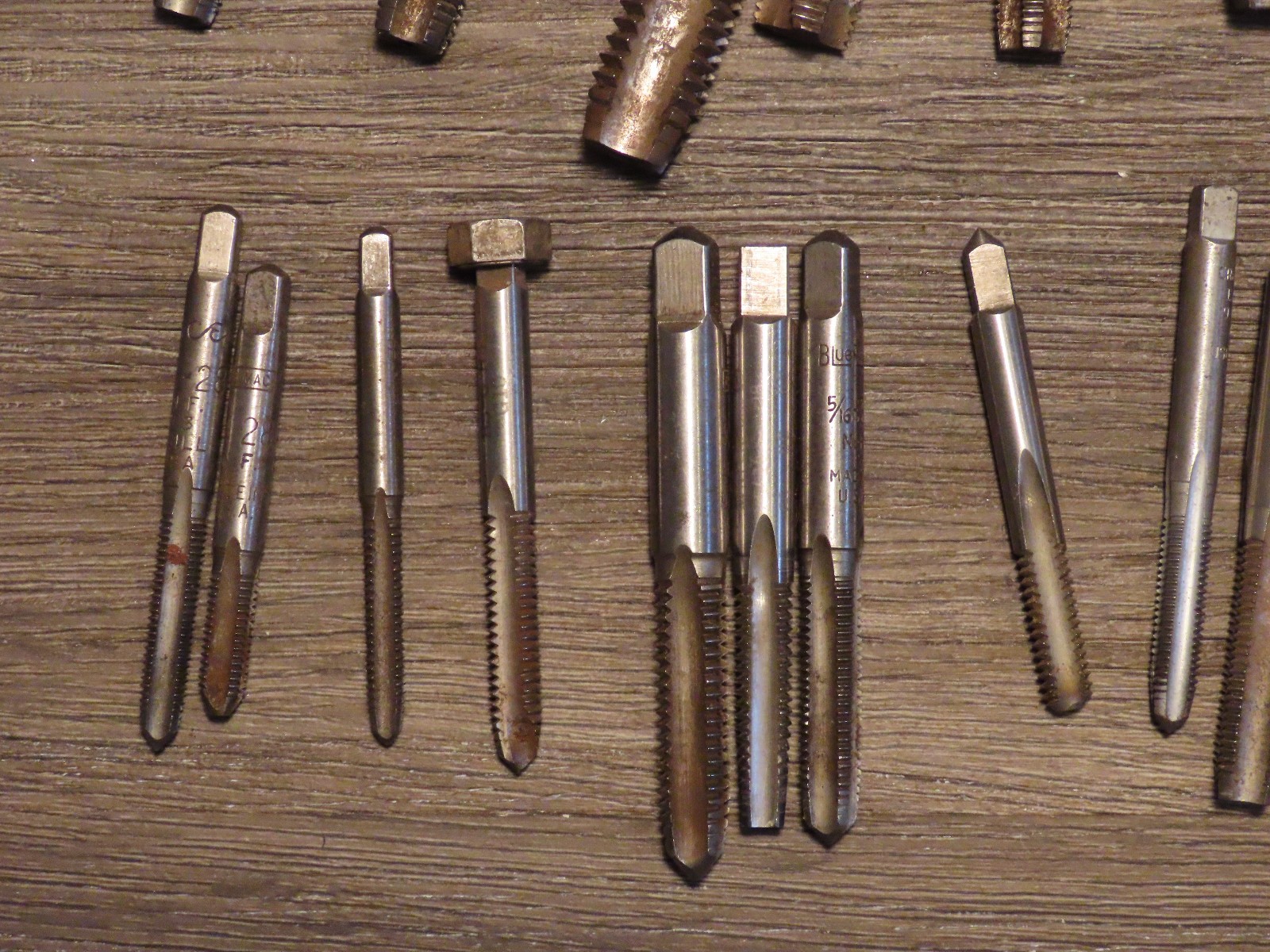 Lot Of Vintage Tap and Die Tools , Bits , Taps Dies Metalwork Tooling Wells