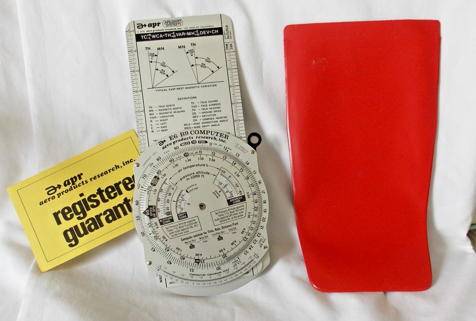 Aviation Aero Products Research, Inc E6-B9 Pilot Flight Computer In Case