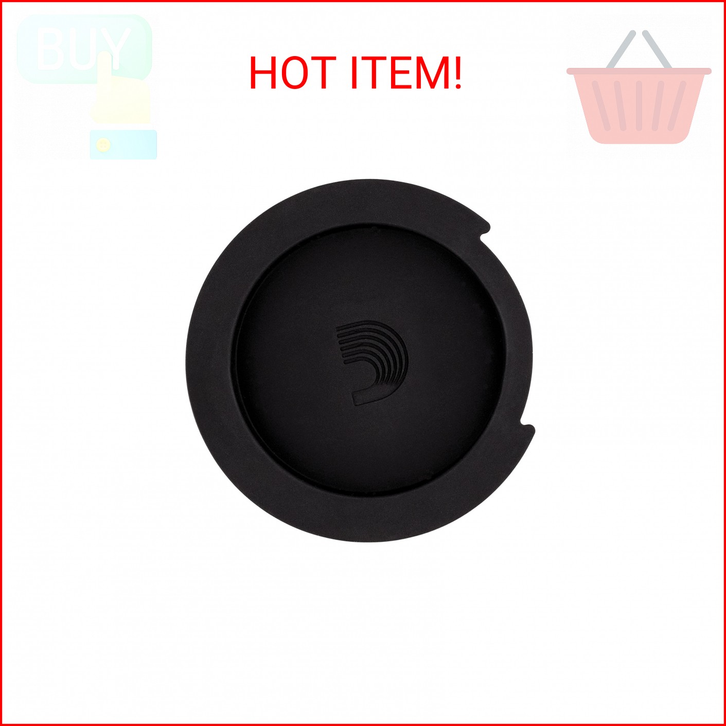 D'Addario Screeching Halt Acoustic Guitar Soundhole Cover - Acoustic Guitar Acce