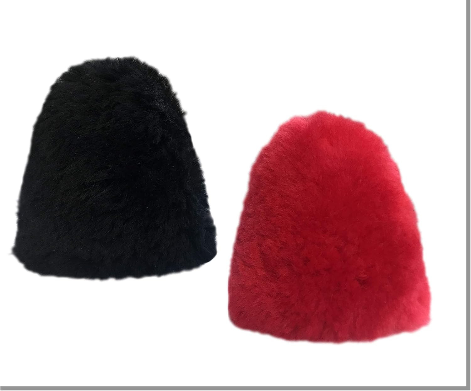 Large Dual 100% Lamb Wool Buffer Covers Fit 2.75”Dia X 4”High - Beck Diplomat, D