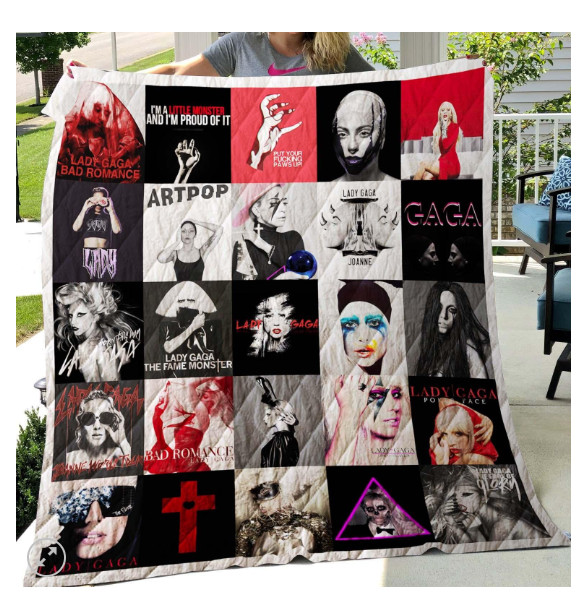 Lady Gaga Albums Quilt, Fleece Blanket, Sherpa Blanket Perfect Gift For Fans