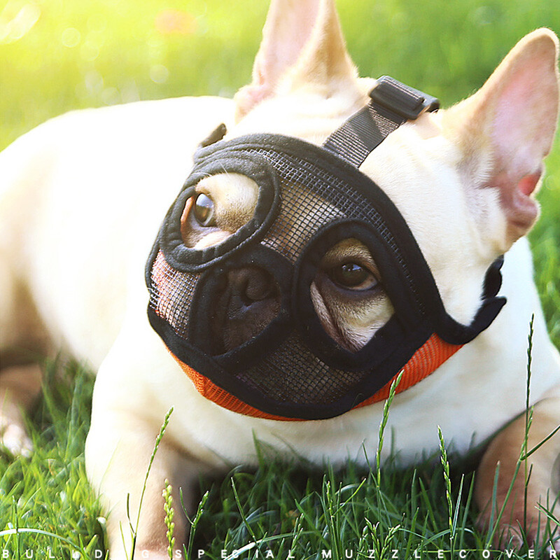 Pet Dog Muzzles For Short Nosed Breed Dog French Bulldog Anti Biting Mouth Cover