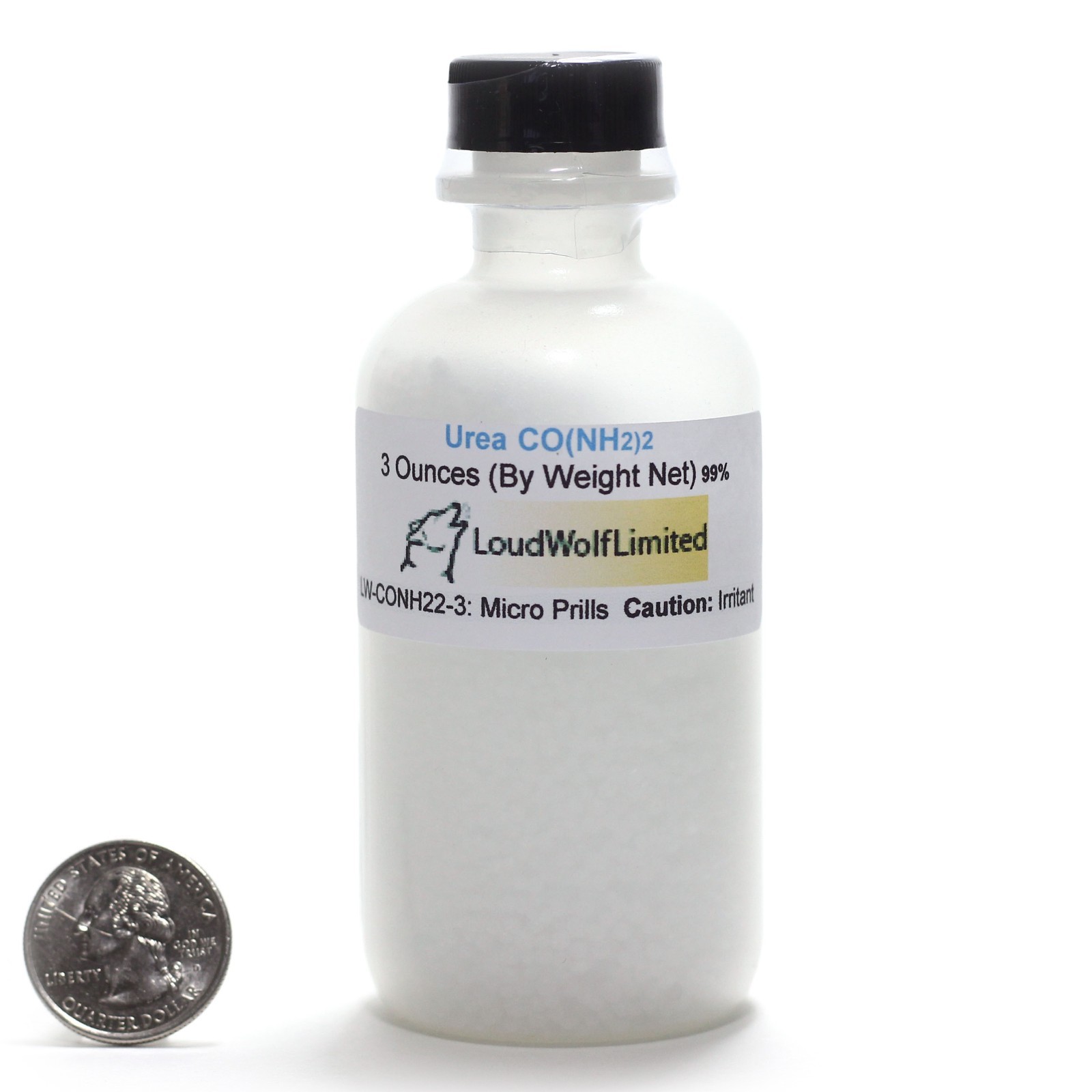 Urea, 3oz, Reagent Grade 99.9% Pure, Sturdy Bottle SHIPS SAME DAY