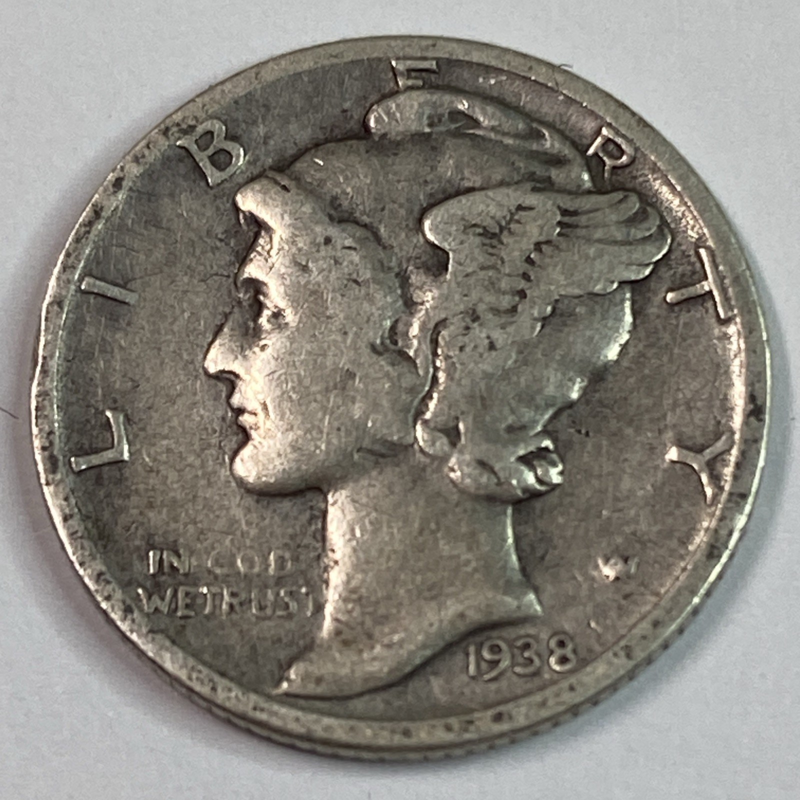 1938-D Mercury Dime - 10c  Nice Coin!