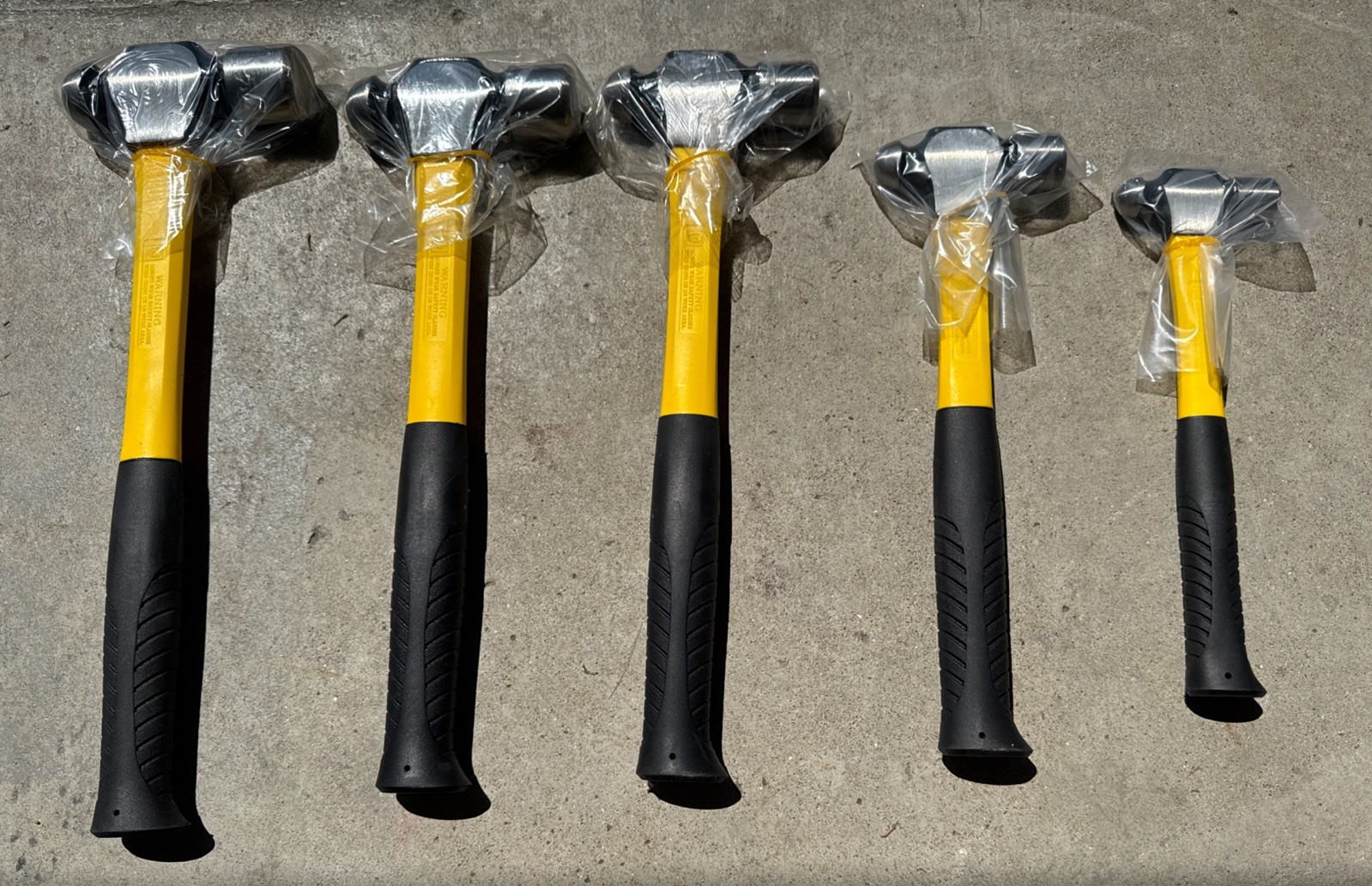 Matco Tools 5 Piece Ball Peen Hammer Set Yellow