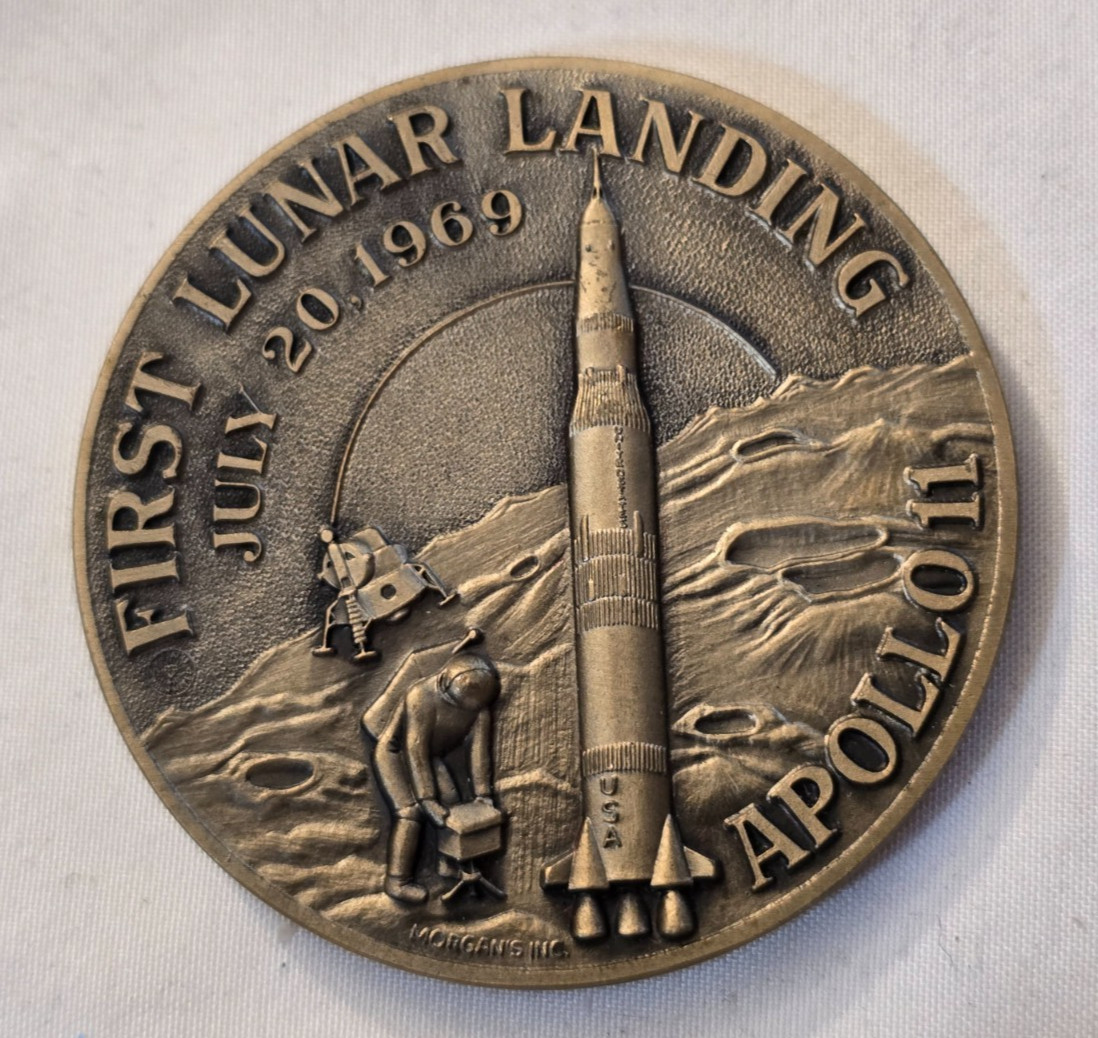 NASA 1969 Apollo II First Lunar Landing Challenge Coin Medallion
