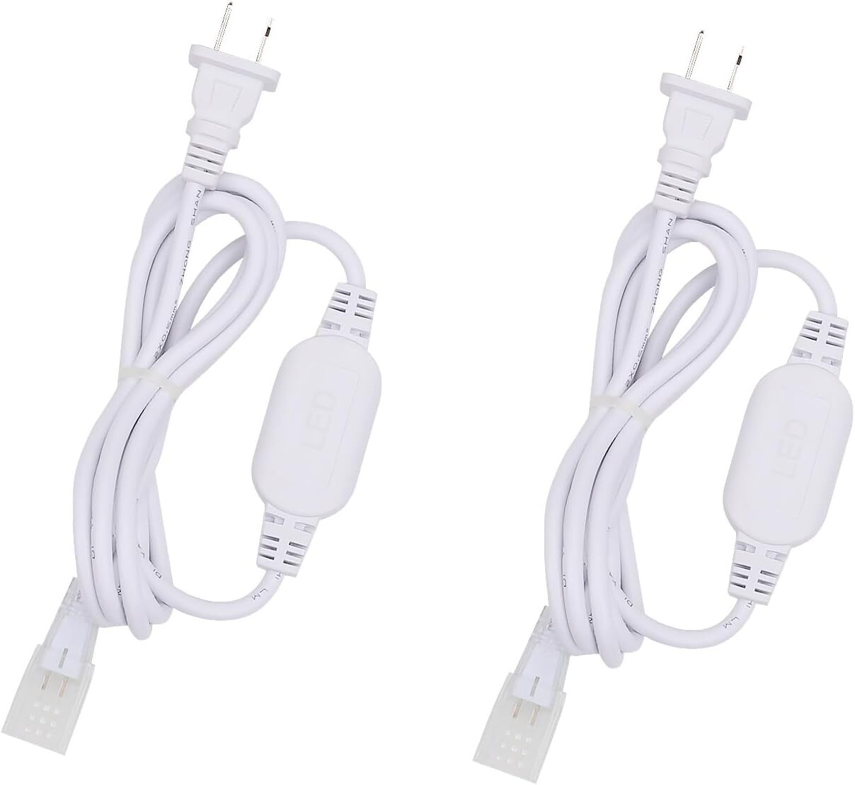 AC 110V US Plug for High Voltage COB LED Strip Power Cable (2Pcs)