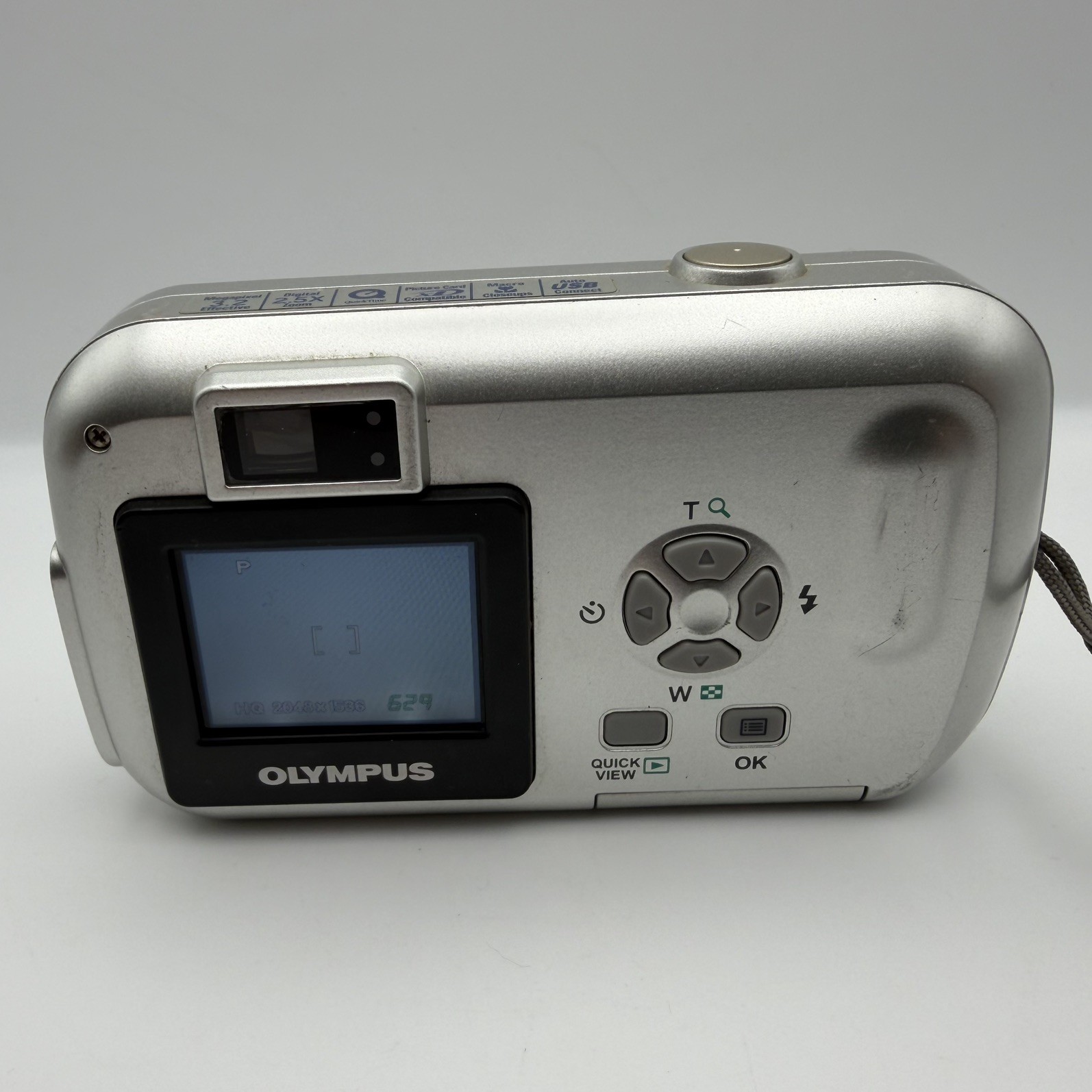 Olympus Digital Camera Camedia D-395 3.2MP Silver Tested