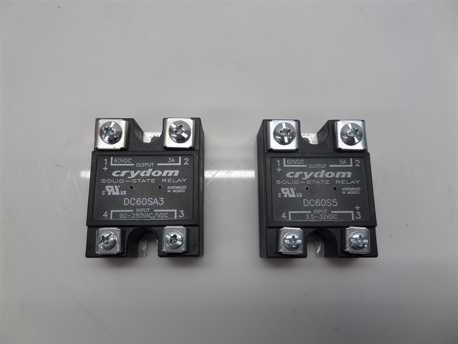 Lot Of 2 Crydom DC60SA3 3A & DC60S5 5A Solid State Relays