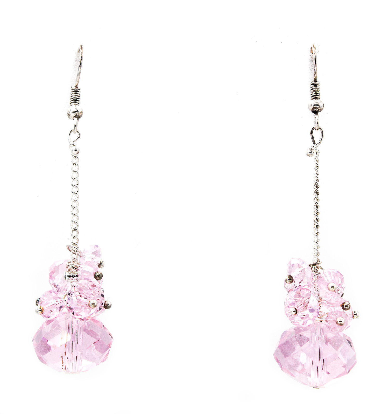Dangling Crystal Earrings - Pink - ER-ACE4517D