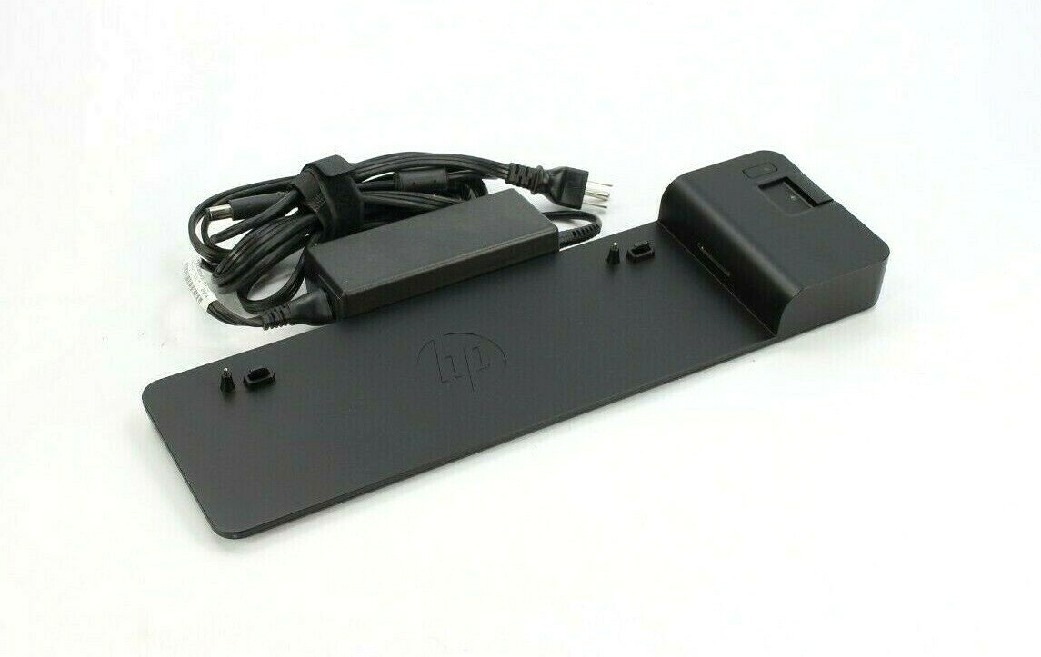 Lot of 2 HP UltraSlim Docking Station HSTNN-IX10 D9Y32AA#ABA w/ PSU (BHR)