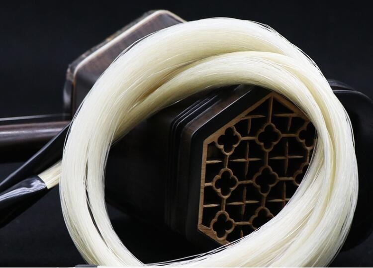 32'' Length Natural White Horse Mongolia Tail Viola Cello Erhu Bow Hairs