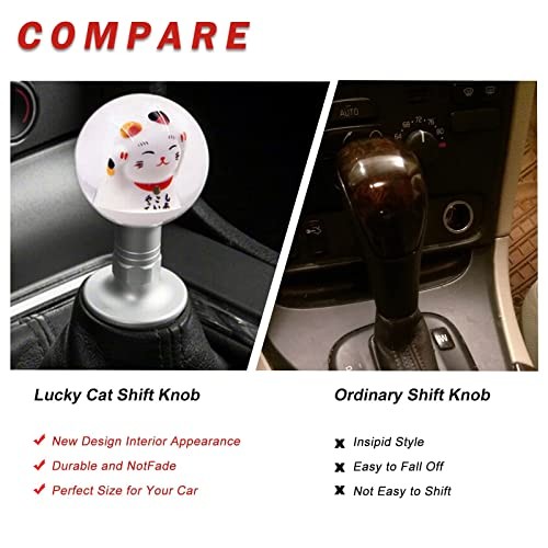 RYANSTAR Universal Acrylic Shift Head Cute Fortune Lucky Cat Ball Shift Round