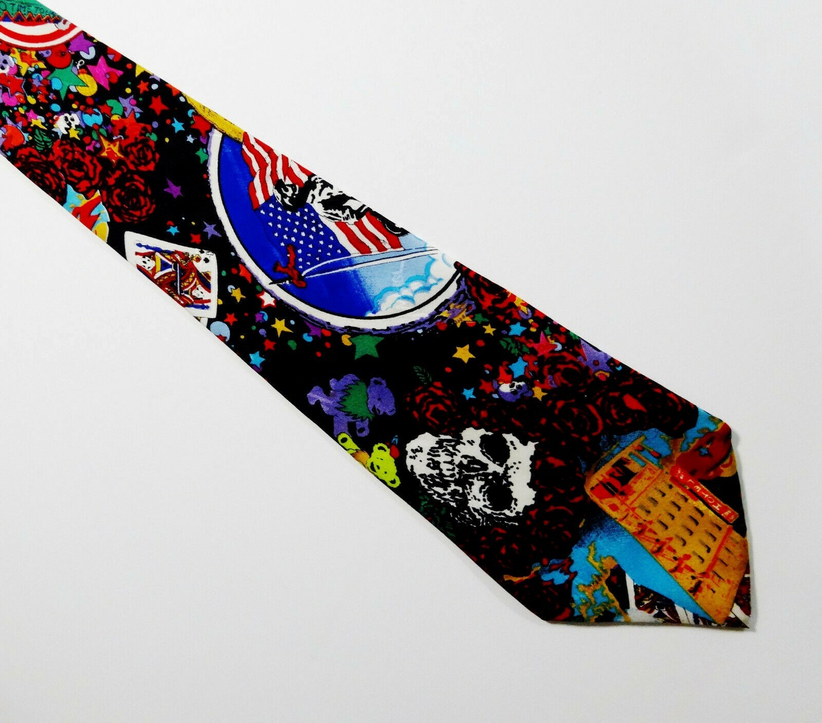 Grateful Dead Tie Necktie Vintage 1994 Nicole Miller GD Griffin Mouse Kelley Art