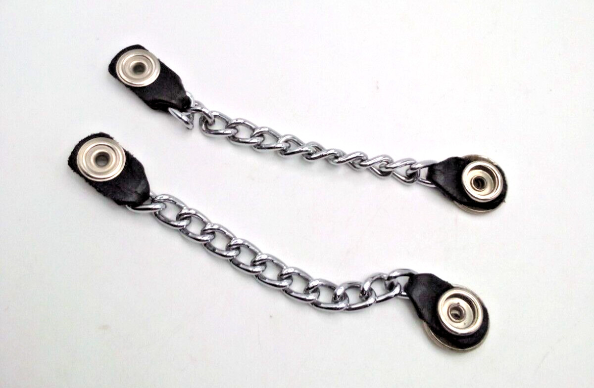 Pair Black ChromeL BUFFALO NICKEL vest extensions used