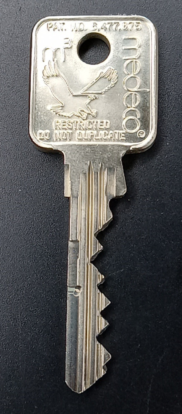 Medeco Key Eagle Collectors Do Not Duplicate DND Security Cut