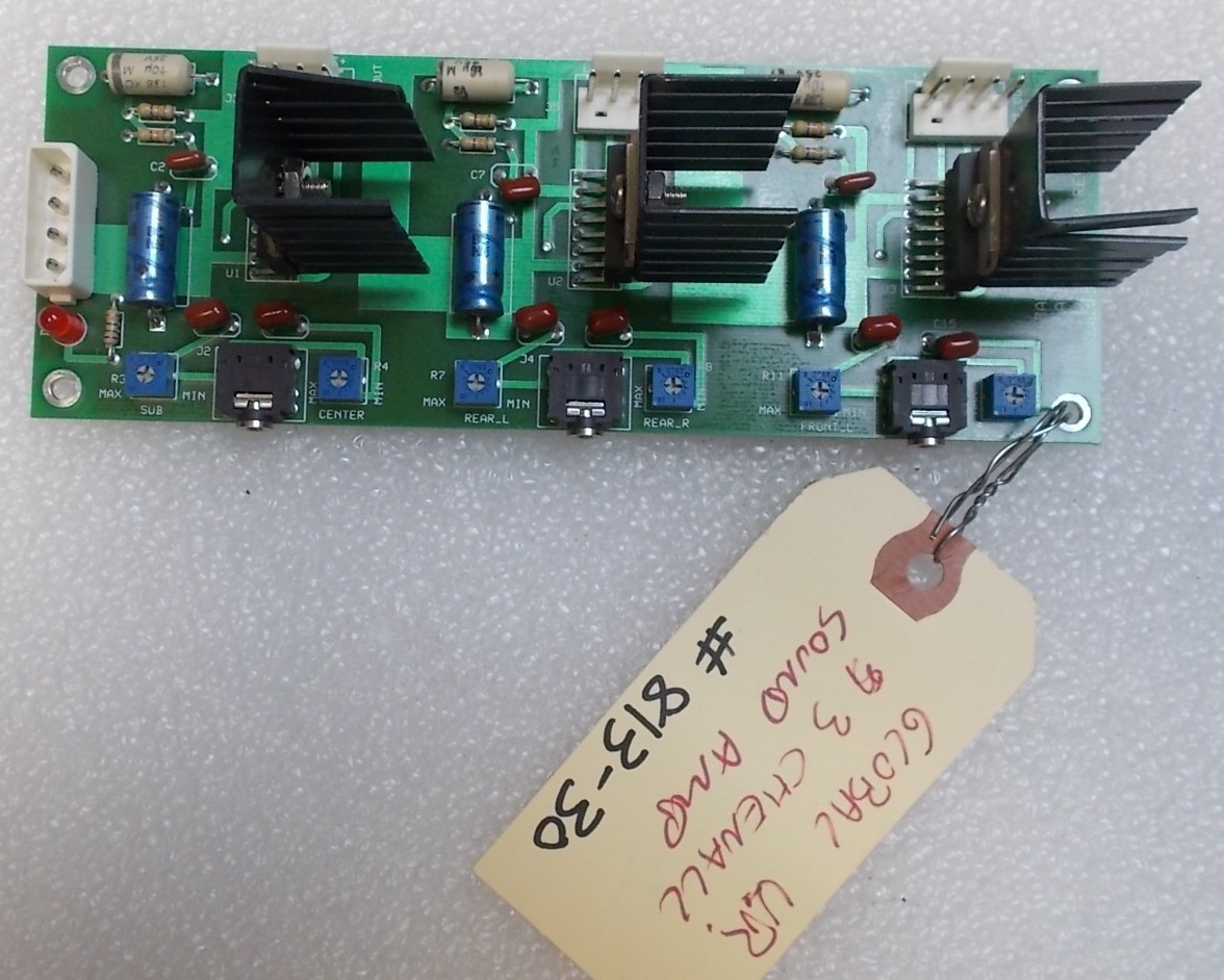 Global VR Arcade Game 3 Channel Sound Amp Board #990-0001-01 (813-30)
