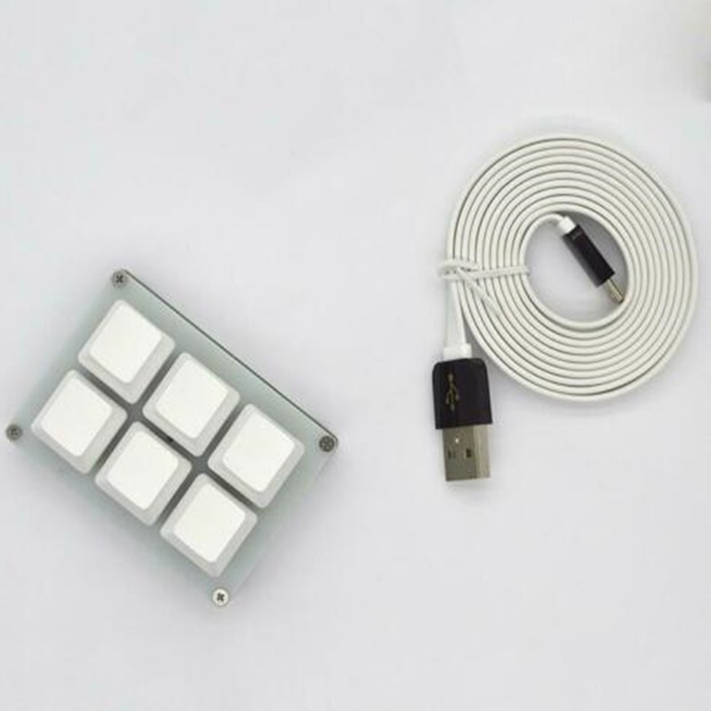 6 Keys HID Customize USB Programmable Mechanical Keyboard Macro Keypad Shortcut