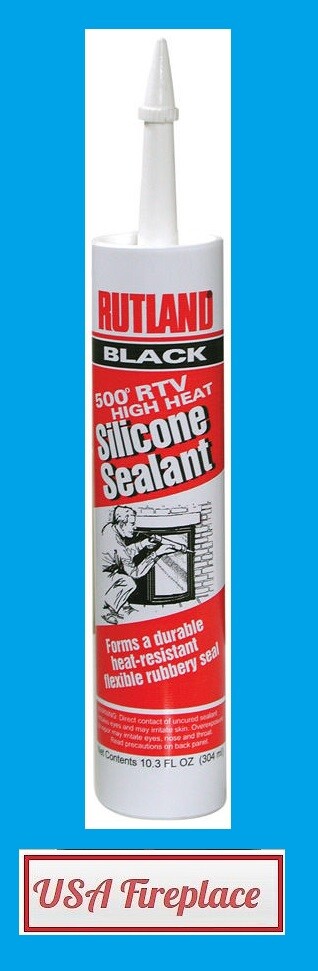 RUTLAND 500 Degree High Heat Black Silicone Sealant 10.3 oz. FREE USA SHIP! #76