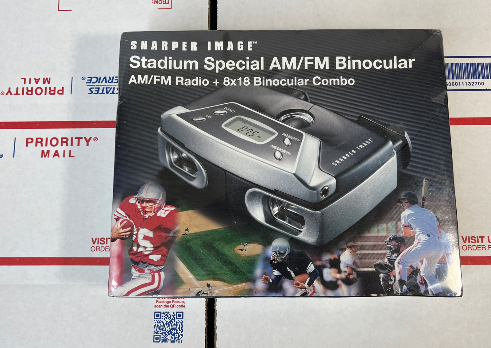 SHARPER IMAGE Stadium Special AM/FM Radio + 8x18 Binocular Combo - NEXT DAY SHIP