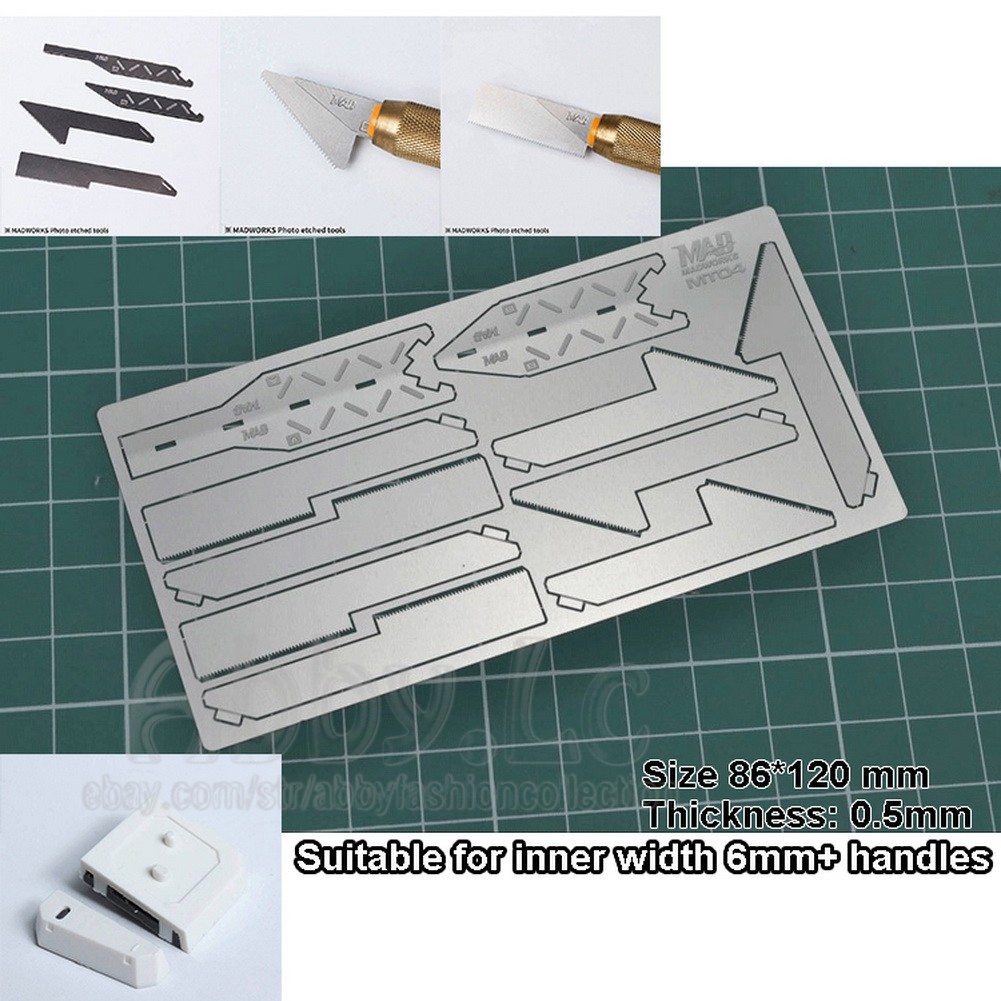 MADWORKS Model Accessories Craft Tools 8 PCS Etched Saw + 2 PCS Cover Cap MT04