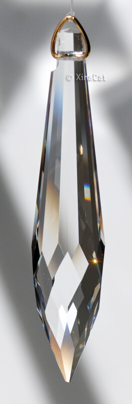 Set of 2 - 76mm Asfour Icicle Crystal Clear Prism SunCatcher 3"