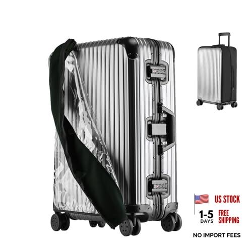 STARGAZ Clear PVC luggage cover, No Disassembly Suitcase Covers inch 30 Black