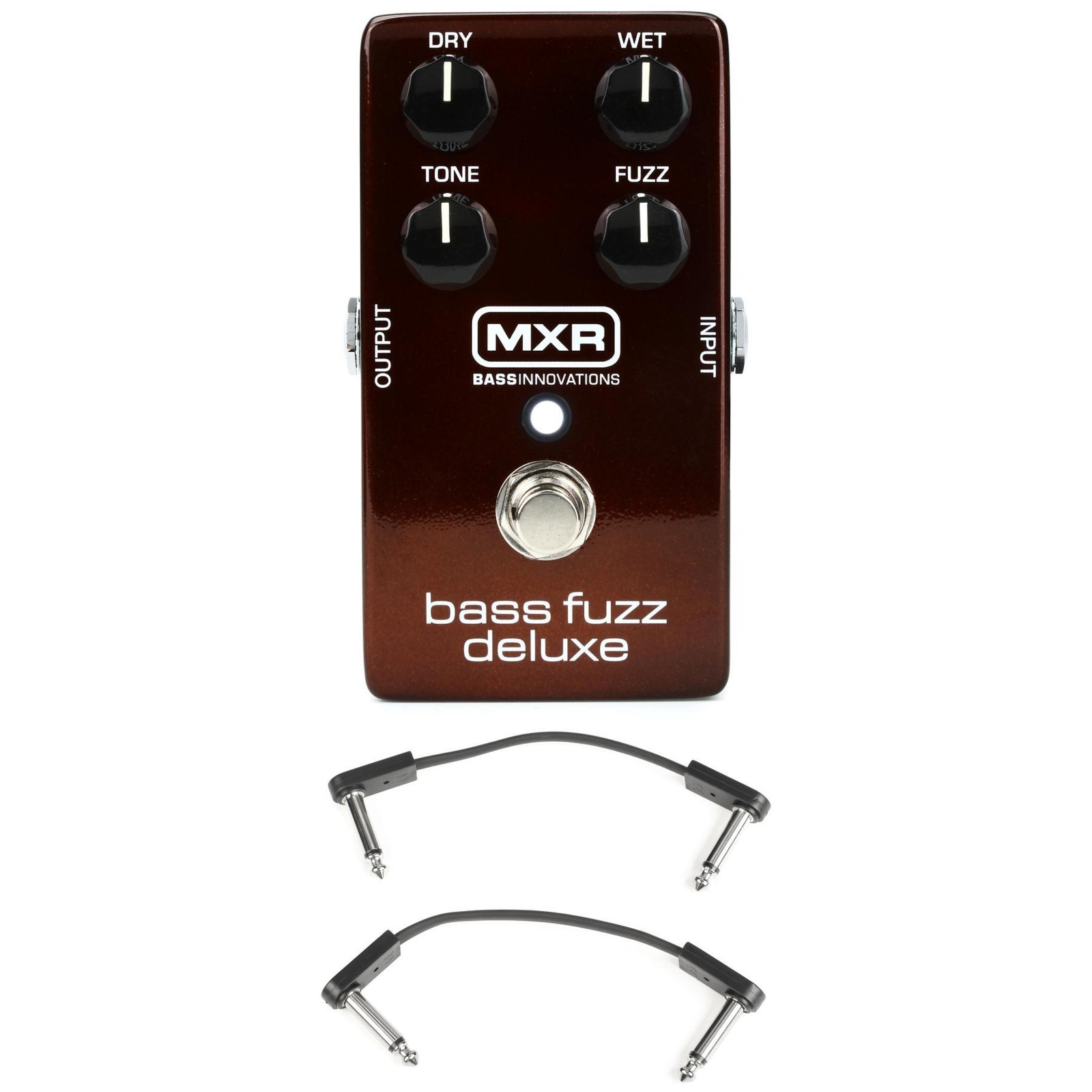 MXR M84 Bass Fuzz Deluxe Pedal with EBS Patch Cables