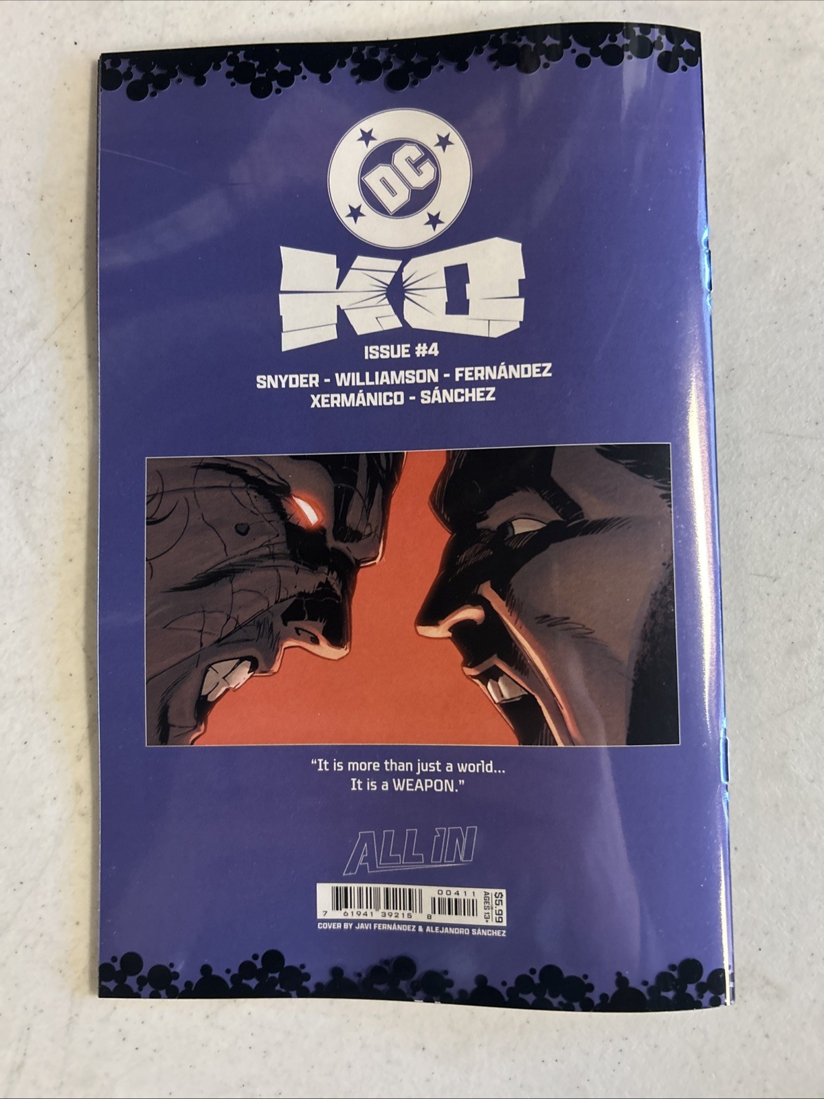 DC K.O. #4 Javier Fernandez Acetate Main Cover A NM DC Comics 2026 Absolute