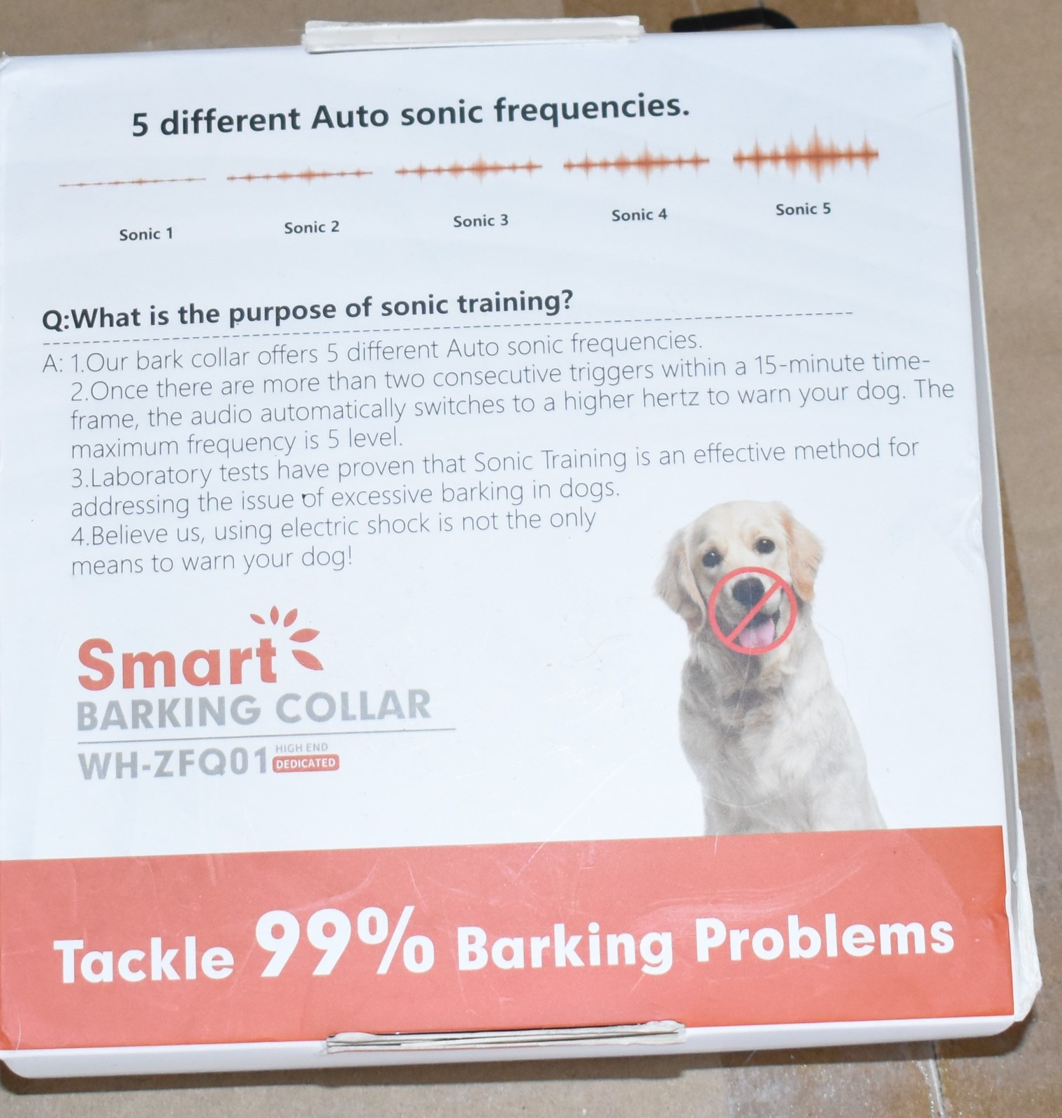 Smart Barking Dog Collar Intelligent Waterproof Bark Control Device Set 2 Pack