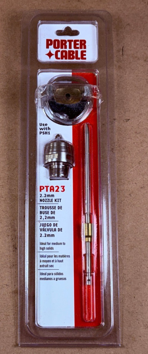 NEW Porter Cable 2.2mm Nozzle Kit PTA23 for PSH1 Paint Sprayer