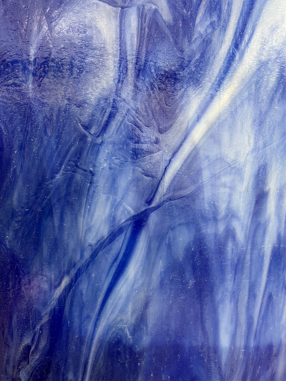 Stained Glass, Cobalt Blue and Light Opal, Wissmach SHEET