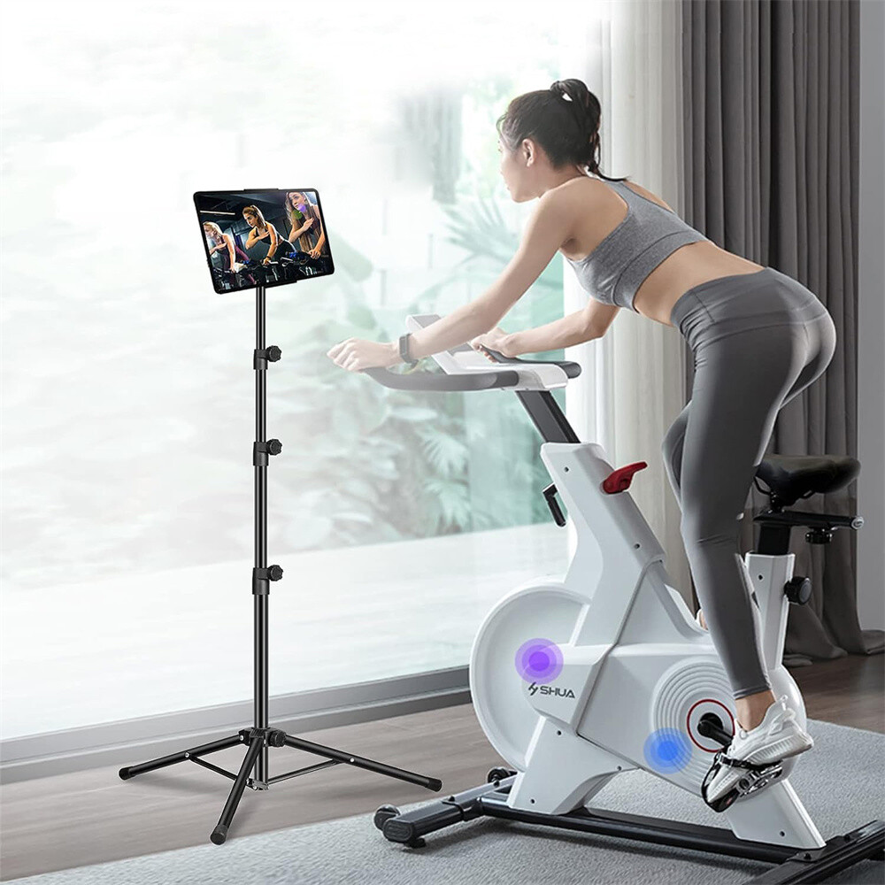 Height Adjustable Floor Tripod Stand w 360°Rotation,Phone Tablet Holder 4.7-12.9