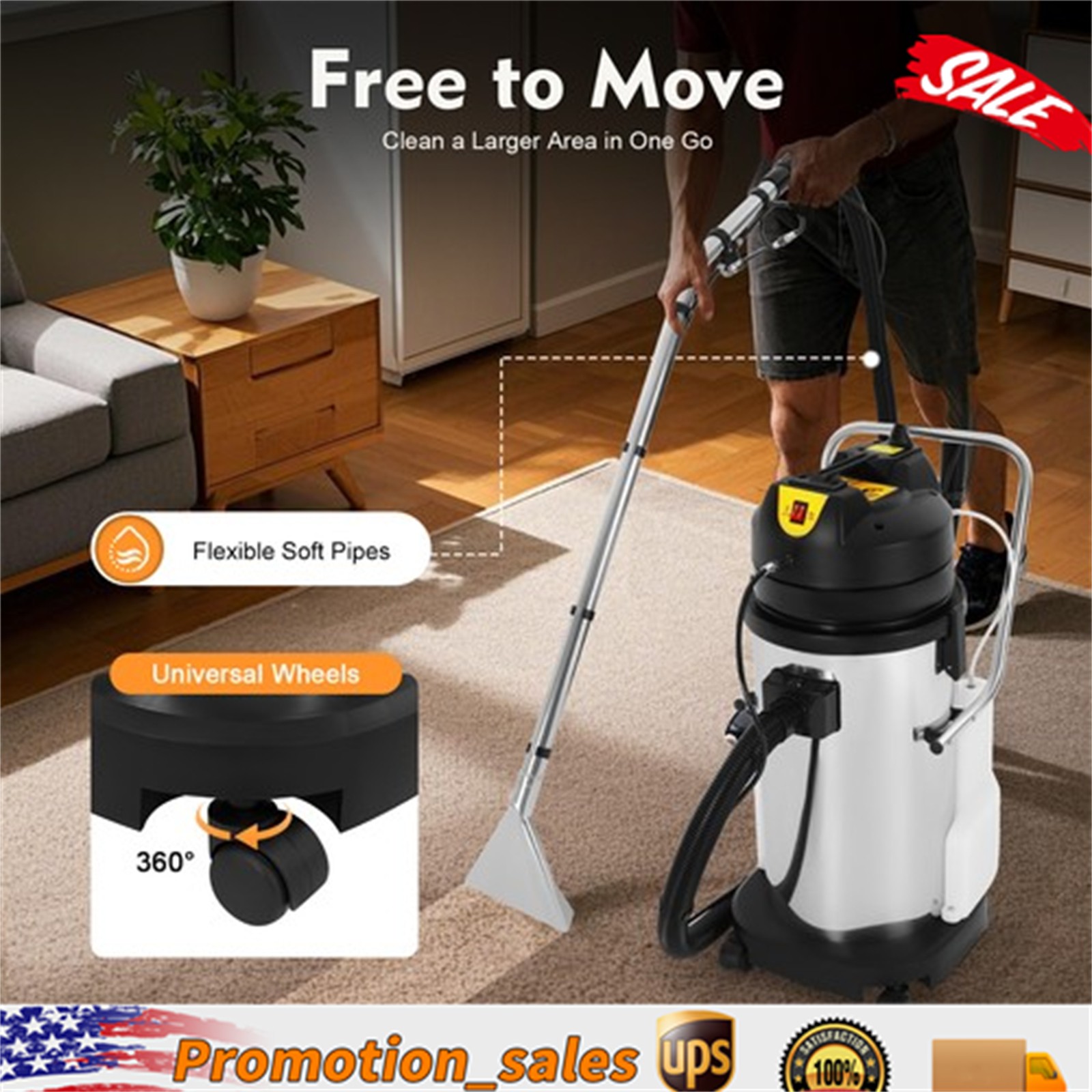 40L Commercial Carpet Cleaning Machine 3in1 Cleaner Pro Vacuum Cleaner Extractor