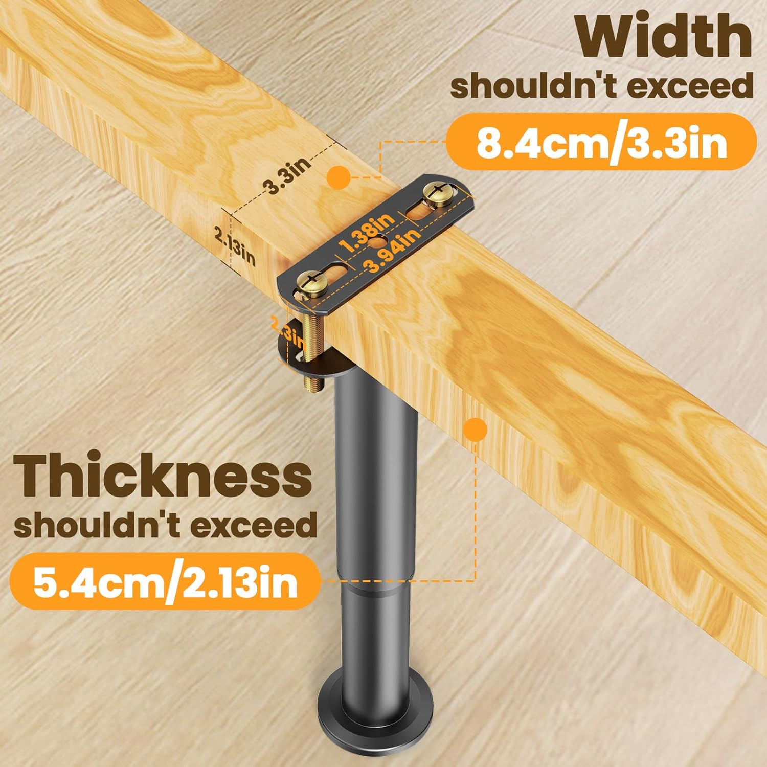 7.08-13 Inch Bed Frame Legs, 4Pcs Adjustable Bed Support Legs, Metal Bed Frame S