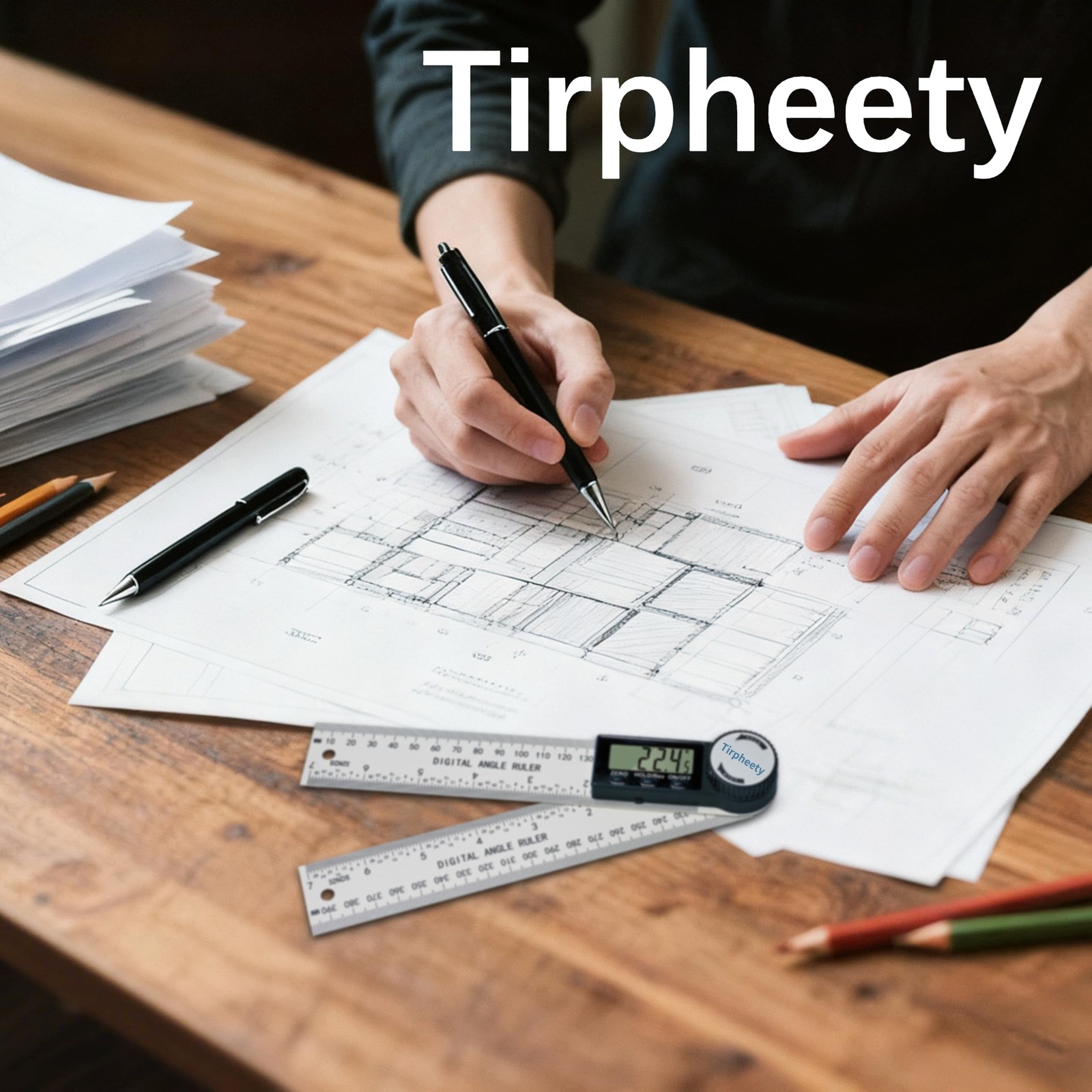 Tirpheety Digital Angle Finder Protractor, 3rd Generation Quick Display White