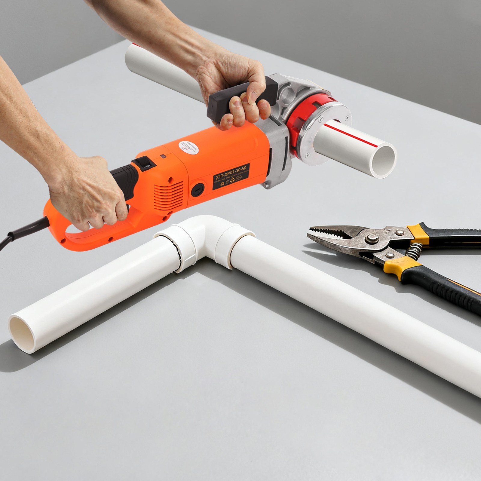 Handheld Electric Pipe Threader Threading Machine W/6 Pipe Cutter 1/2" - 2"