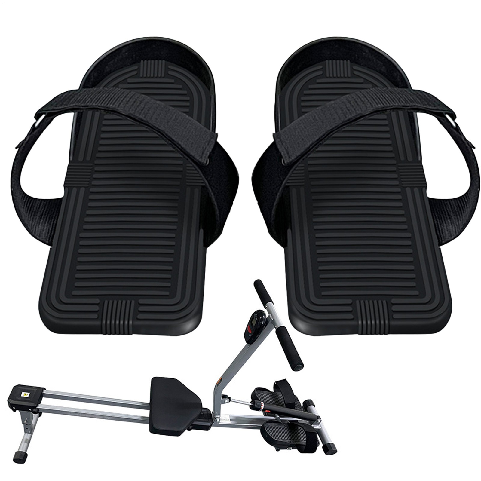 1 Pair Rowing Machine Foot Pedals Replacement Multifunction Portable Non Slip