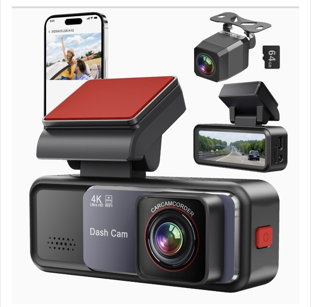 Dash Cam Front and Rear: 4K+2K Dash Camera for Cars - Dashcam Built-in WiFi A...