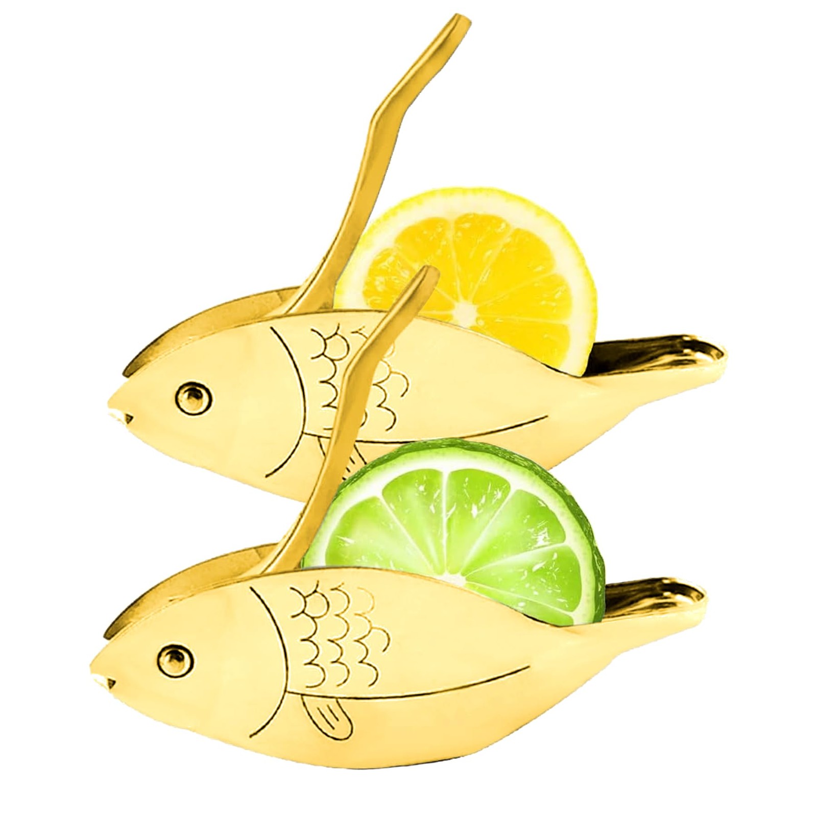 Fish Shape Lemon Squeezer, Stainless Steel Manual Lemon Juicer, Portable Lime...