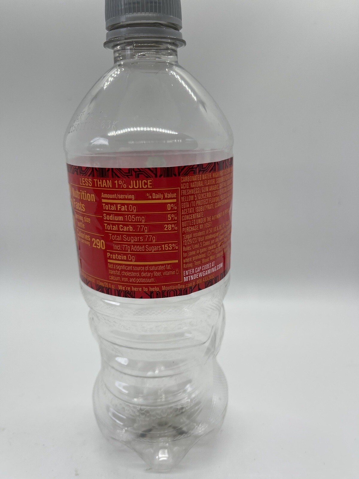 Mountain Dew Empty Bottle - Game Fuel Citrus Cherry - Limited - 2023 Rare OOP