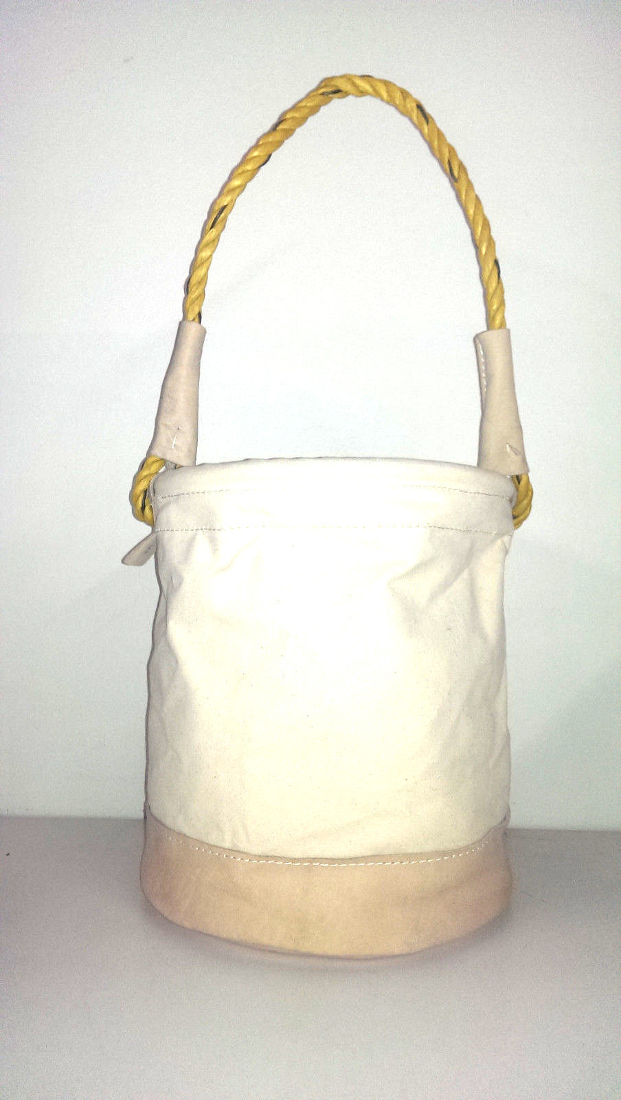 Wall Bucket Canvas, White, 14" Height, 12" Diameter: *NEW*