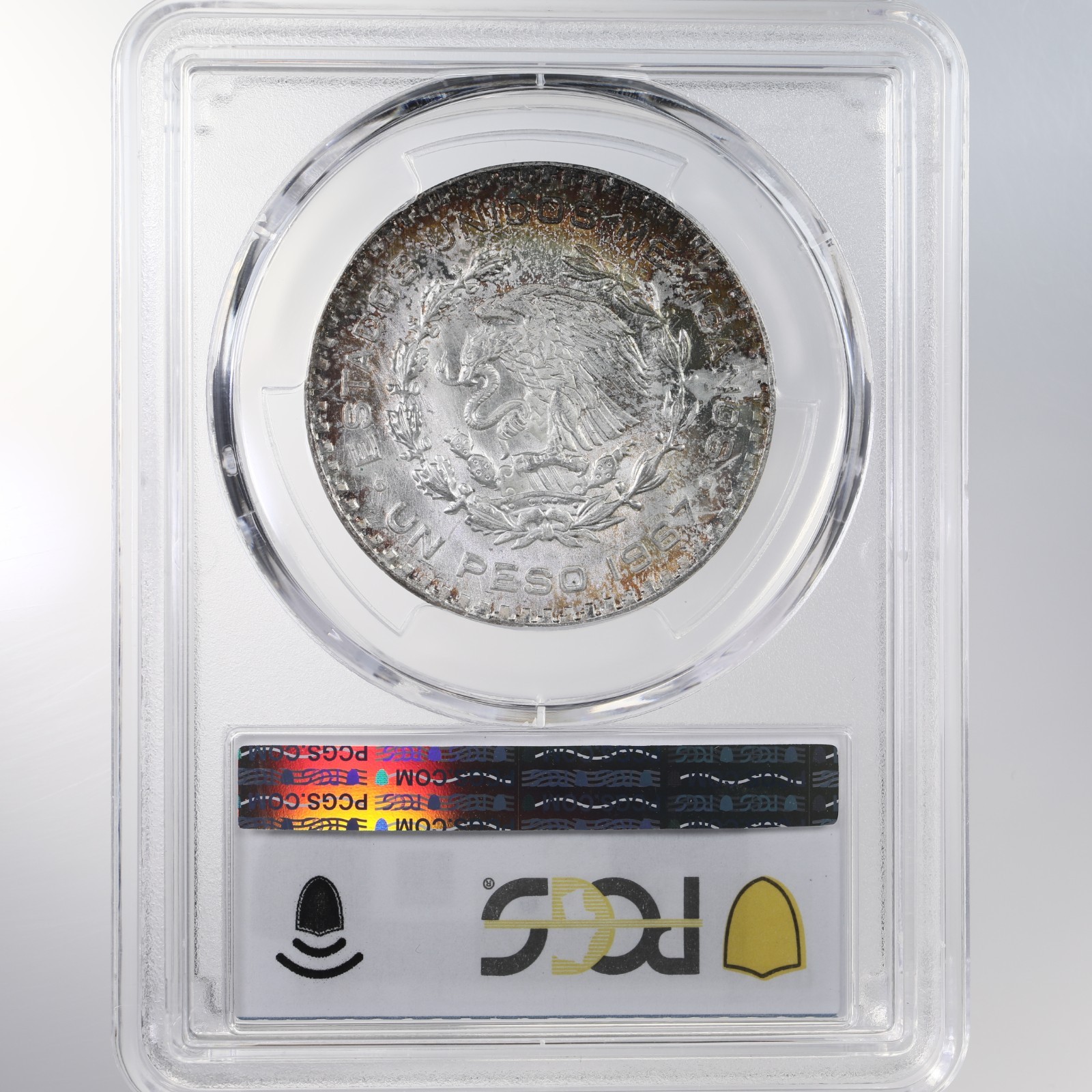 1967-Mo Mexico Peso KM-459 PCGS Certified MS 67