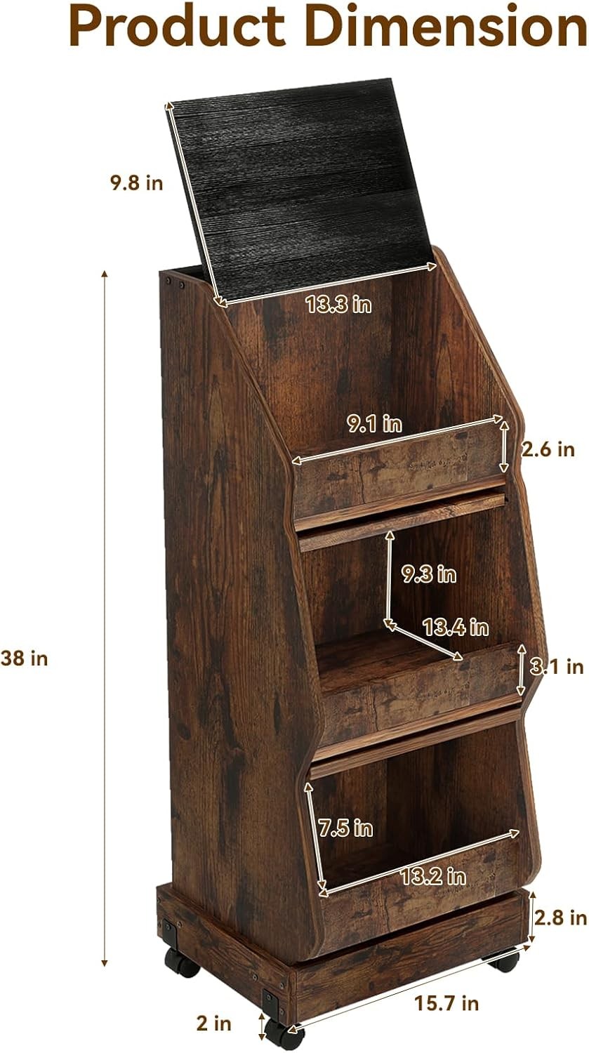 ARTETHYS Potato Storage Bin Movable Bread Box