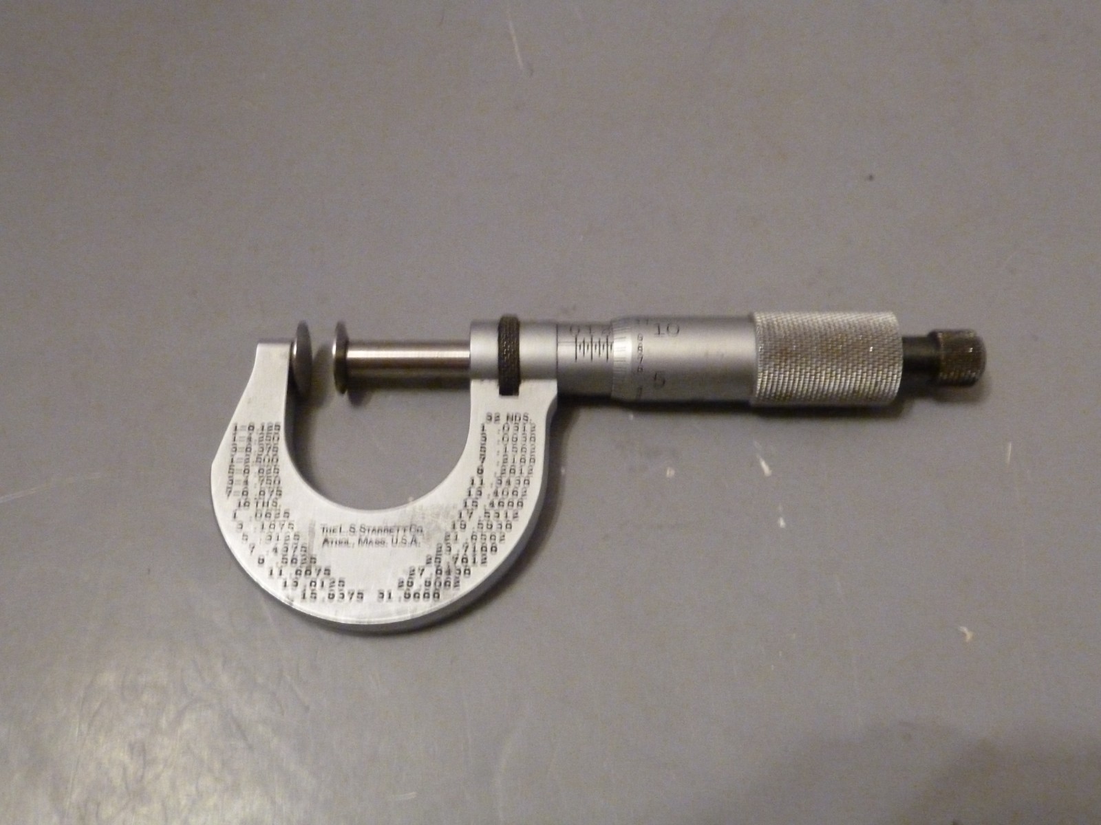 STARRETT 0-1 FLANGE MICROMETER #256 NO BOX
