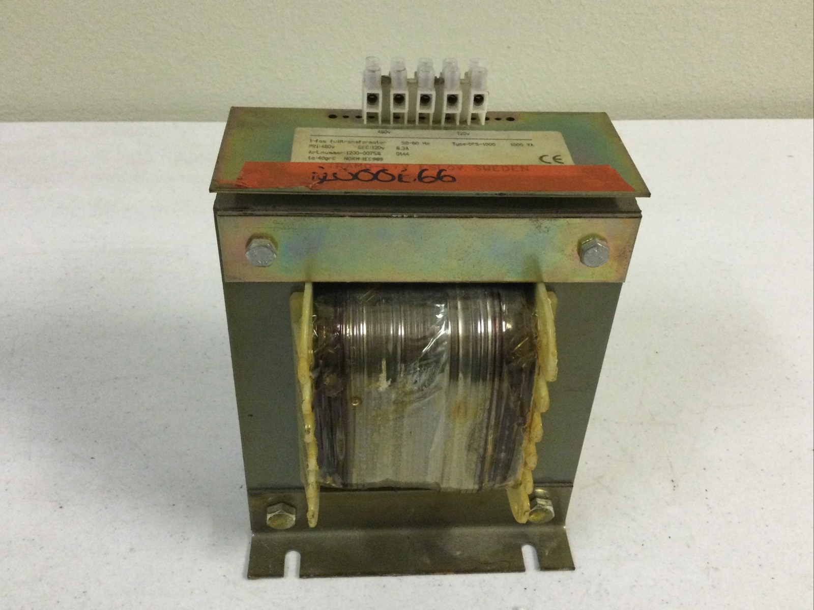 TRAMO-ETV 1200-00758 OFS-1000 IEC989 TRANSFORMER, 50/60HZ, 480/120V, FREE SHIP